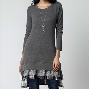 Reborn Women's Long Sleeve Dress - Gray